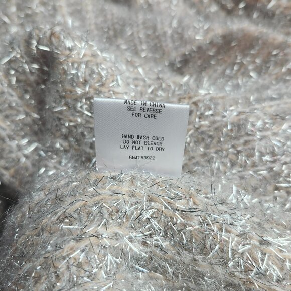 See and Be Seen Silver/Metallic and Tan Sweater Size M - Picture 8 of 8